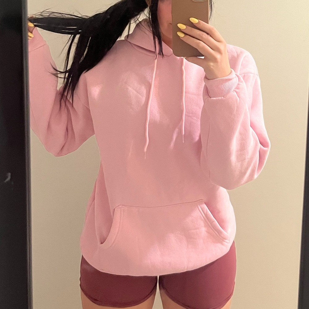 Pink fleece hoodie